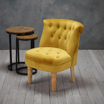 Charlotte Velvet Mustard Chair
