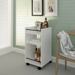 Naples White Serving Cart/Side Table