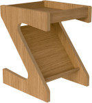 Naples Oak Effect Z Side Table