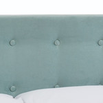 Pierre Aqua Velvet Fabric Bed Frame