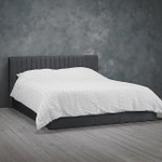 Berlin Silver Velvet Ottoman Bed Frame