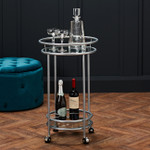 Collins Silver Effect Drinks Trolley