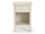 Cameo Stone White 1 Drawer Bedside
