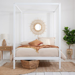 Mercia White Four Poster Bed Frame