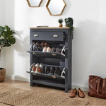 Lancaster Slate Blue 2 Door 1 Drawer Shoe Cabinet 