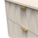 Diamond Kashmir 2 Drawer Midi Chest with Gold Hairpin Legs