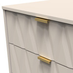 Diamond Kashmir 3 Drawer Midi Chest with Gold Hairpin Legs