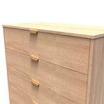 Linear Bardolino 5 Drawer Chest with Gold Hairpin Legs