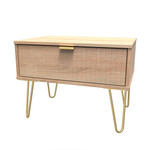 Linear Bardolino 1 Drawer Midi Chest with Gold Hairpin Legs