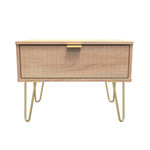 Linear Bardolino 1 Drawer Midi Chest with Gold Hairpin Legs