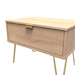 Linear Bardolino 1 Drawer Midi Chest with Gold Hairpin Legs