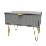 Linear Dust Grey 1 Drawer Midi Chest with Gold Hairpin Legs