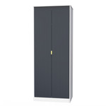 Linear Indigo and White 2 Door Wardrobe