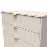 Linear Kashmir 5 Drawer Chest with Gold Hairpin Legs
