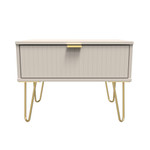 Linear Kashmir 1 Drawer Midi Chest with Gold Hairpin Legs