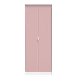 Linear Kobe Pink and White 2 Door Wardrobe
