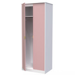 Linear Kobe Pink and White 2 Door Wardrobe