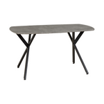 Athens Concrete and Black Dining Set