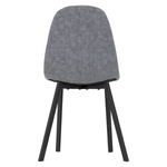 4 Berlin Dark Grey Fabric Dining Chairs