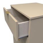 Linear Mushroom 5 Drawer Bedside Cabinet with Gold Hairpin Legs