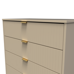 Linear Mushroom 4 Drawer Chest with Gold Hairpin Legs