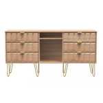Cube Bardolino 6 Drawer TV Unit with Gold Hairpin Legs