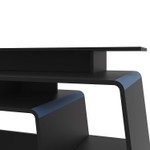 Onyx Black and Blue Gaming Computer Desk