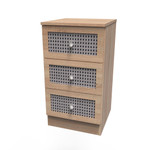 Rattan Bardolino 3 Drawer Bedside Cabinet