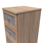 Rattan Bardolino 5 Drawer Bedside Cabinet