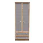 Rattan Bardolino 2 Door 2 Drawer Wardrobe