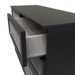 Rattan Black Ash 6 Drawer Chest