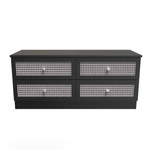 Rattan Black Ash 4 Drawer Bed Box 