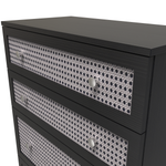 Rattan Black Ash 4 Drawer Deep Chest