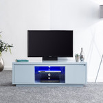 Polar Grey Gloss LED Large TV Unit