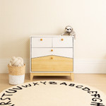 Cody White and Pine Effect 2 Door 2 Drawer Chest