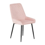Pair of Avery Baby Pink Velvet Chairs