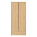 Nevada Sonoma Oak 2 Door 1 Drawer Wardrobe