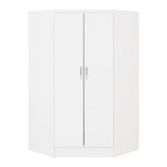 Nevada White Gloss 2 Door Corner Wardrobe