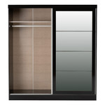 Nevada Black Gloss 2 Door Sliding Wardrobe