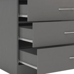 Nevada Grey 3D Effect 3 Drawer Chest