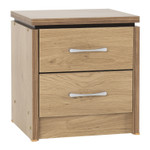 Charles Oak Effect 2 Drawer Bedside