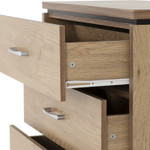 Charles Oak Effect 3 Drawer Chest