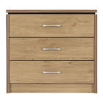 Charles Oak Effect 3 Drawer Chest