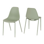 Pair of Green Lindon Dining Chairs