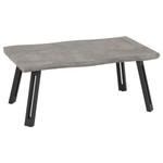 Quebec Concrete Effect and Black Wave Edge Coffee Table