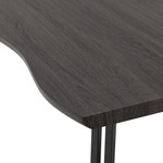 Quebec Black Wood Grain Effect Wave Edge Dining Table