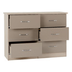 Nevada Oyster Gloss 6 Drawer Chest