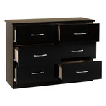 Nevada Black Gloss 6 Drawer Chest