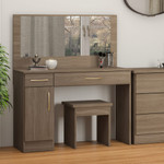 Nevada Rustic Oak Effect Vanity Dressing Table Set