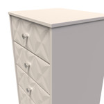 Pixel Kashmir Matt 5 Drawer Bedside Cabinet with Dark Scandinavian Legs